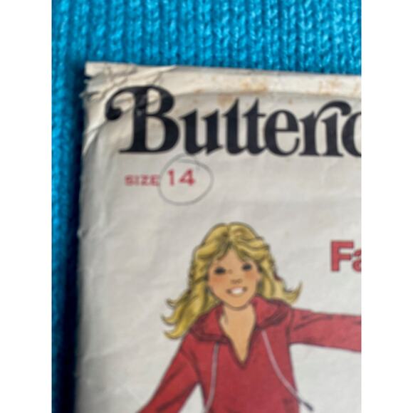 Butterick Sewing pattern 5908 kids hoodie pants shorts sz 14 - Picture 2 of 9